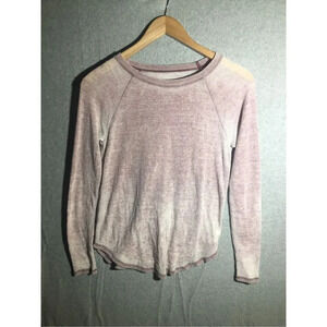 Womens American Eagle Shirt Maroon Thin Cotton Gauzey Long Sleeve